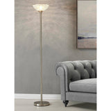 HOMEGLAM Lucie 71-inch Crystal Shade Torchiere Floor Lamp