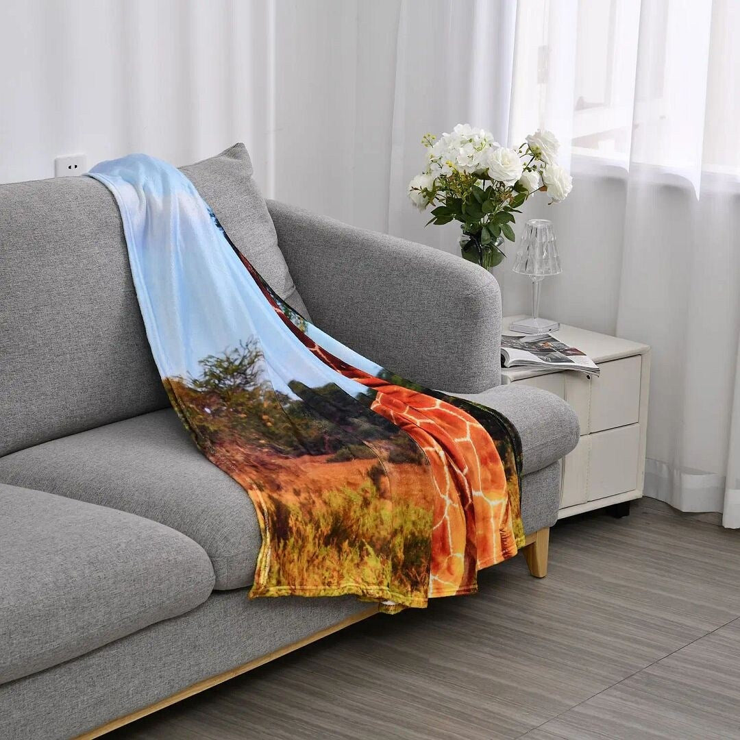 HOMESMART Digital Print Pattern Flannel Blanket Wrinkle Resistant