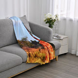 HOMESMART Digital Print Pattern Flannel Blanket Wrinkle Resistant