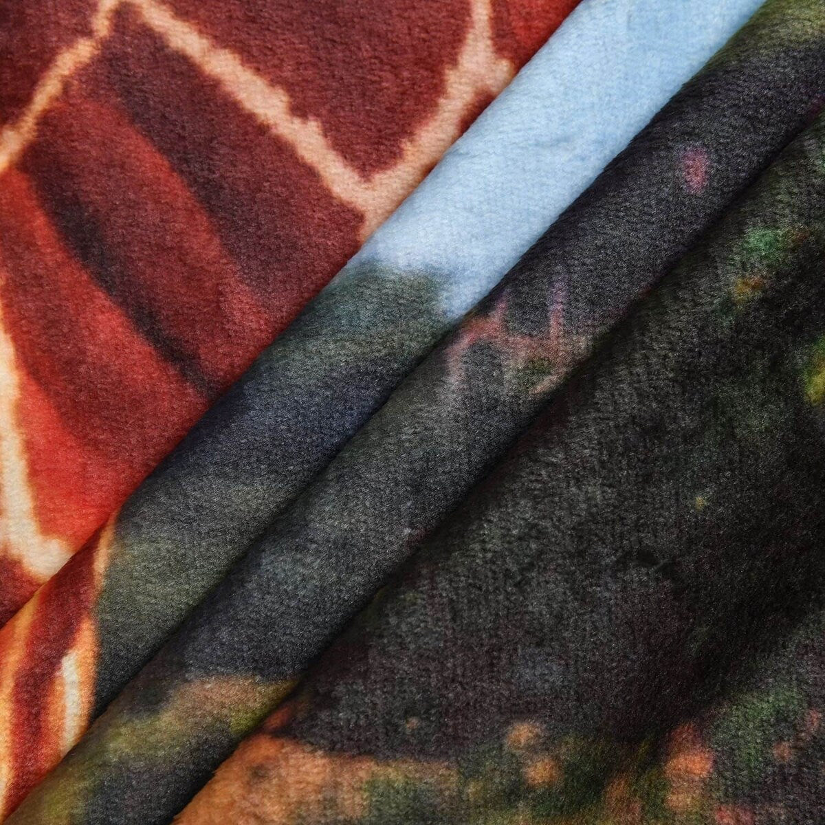 HOMESMART Digital Print Pattern Flannel Blanket Wrinkle Resistant