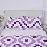 HOMESMART Set of 3 Checkered Printed Sherpa One Comforter and Two