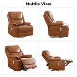 HOMYKA 34.2'' Wide Faux Leather Swivel Rocking Power Recliner Chair With USB Port Set of 2