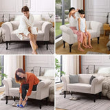 HOMYKA 53" Upholstered Small Loveseat Sofa with Rolled Arms