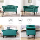 HOMYKA 53" Upholstered Small Loveseat Sofa with Rolled Arms