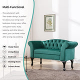 HOMYKA 53" Upholstered Small Loveseat Sofa with Rolled Arms