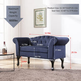 HOMYKA 53" Upholstered Small Loveseat Sofa with Rolled Arms