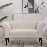 HOMYKA 53" Upholstered Small Loveseat Sofa with Rolled Arms