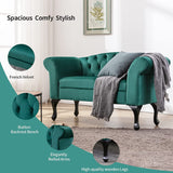 HOMYKA 53" Upholstered Small Loveseat Sofa with Rolled Arms