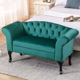 HOMYKA 53" Upholstered Small Loveseat Sofa with Rolled Arms