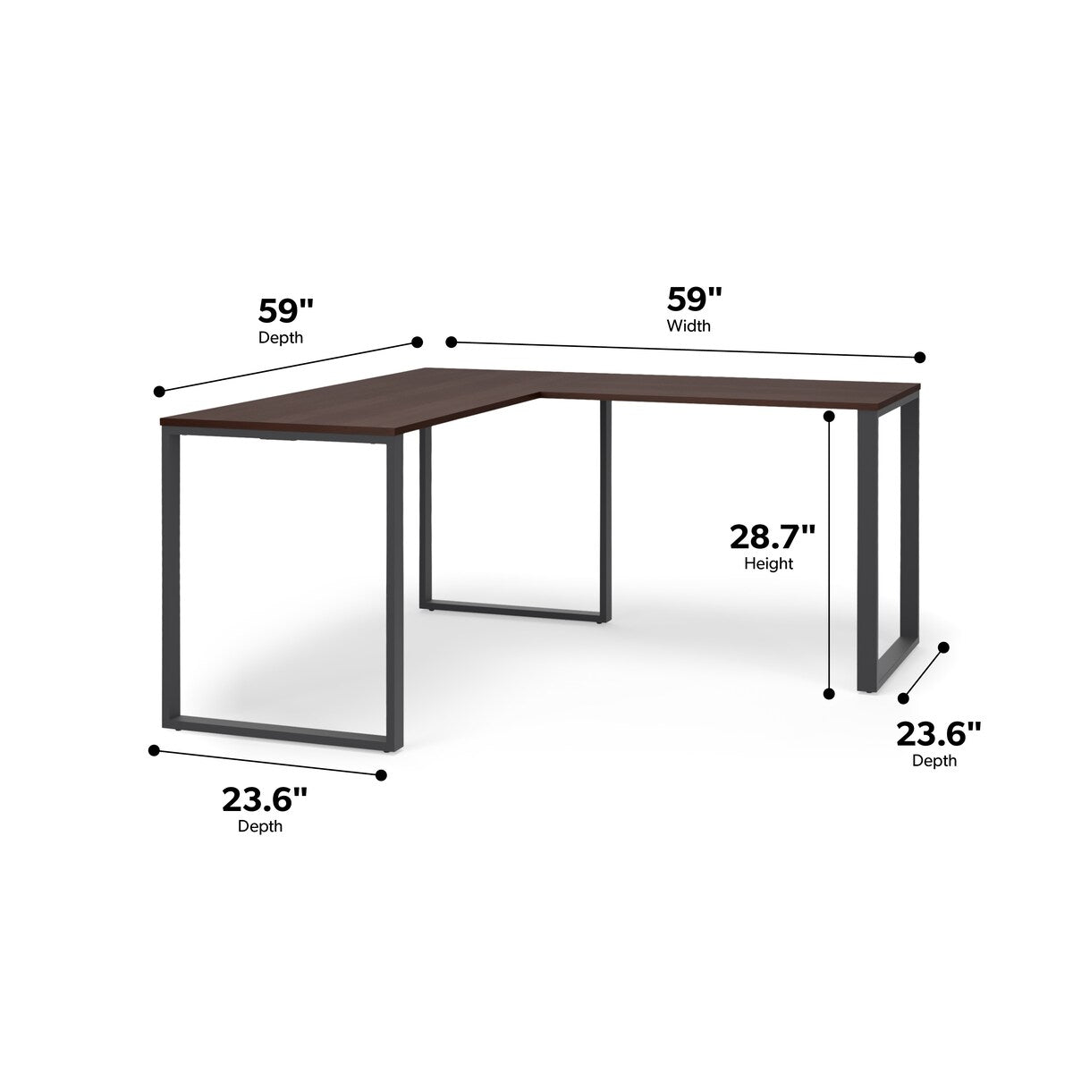 HON Basyx 59" L-Shape Corner Computer Desk