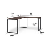 HON Basyx 59" L-Shape Corner Computer Desk