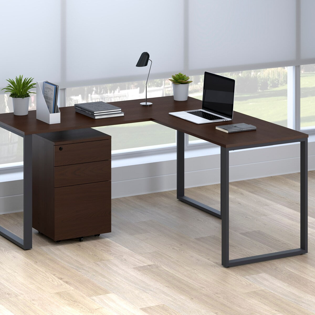 HON Basyx 59" L-Shape Corner Computer Desk