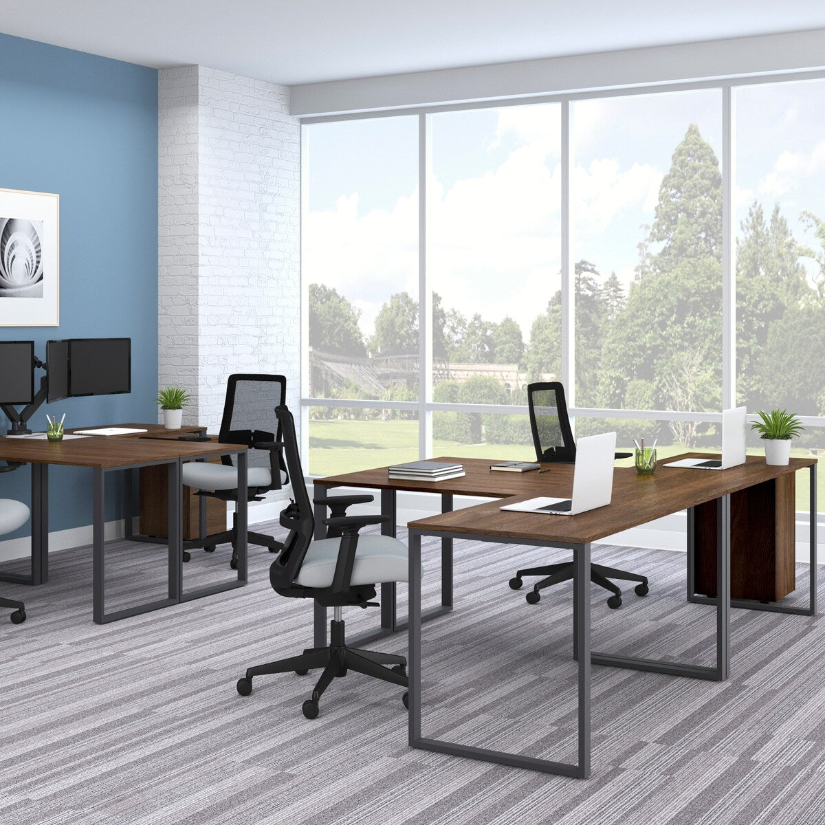 HON Basyx 59" L-Shape Corner Computer Desk