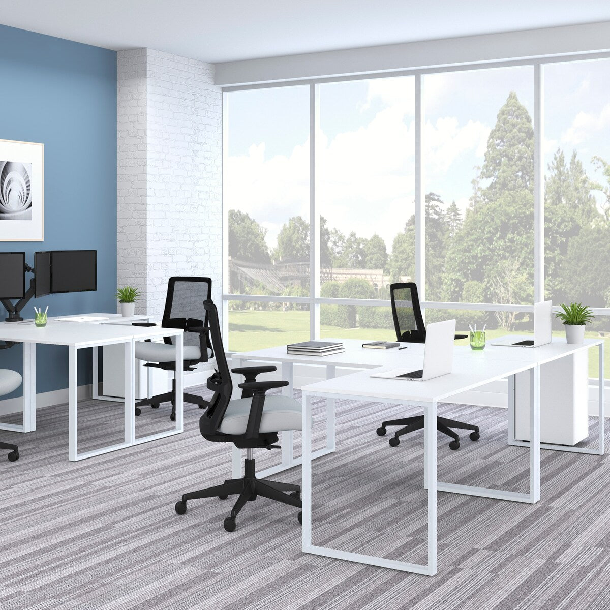HON Basyx 59" L-Shape Corner Computer Desk