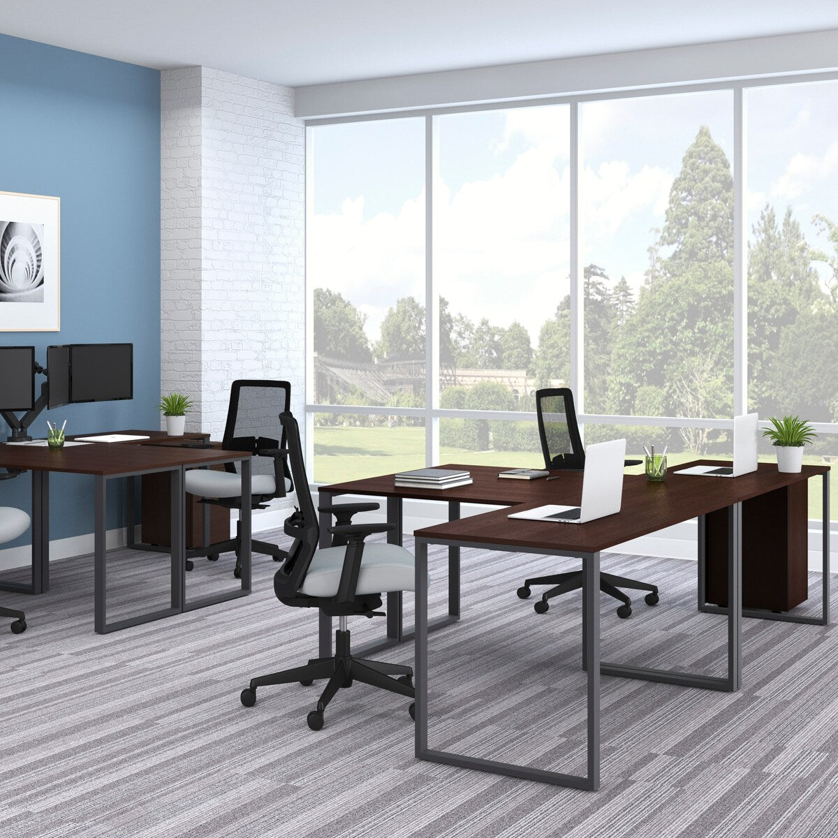 HON Basyx 59" L-Shape Corner Computer Desk