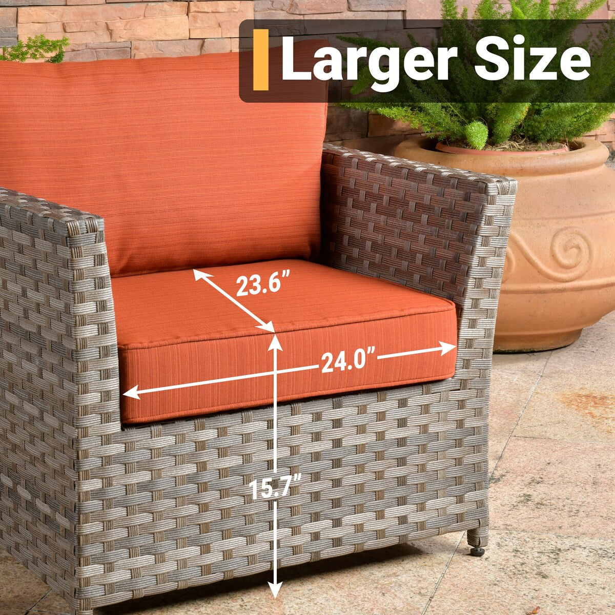 HOOOWOOO 10-piece Rattan Wicker Sectional Sofa Patio Furniture Set with Fire Pit Table