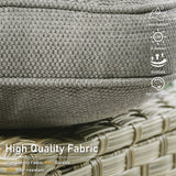 HOOOWOOO 9-piece Wicker High Back Patio Outdoor Swivel Chair Set
