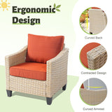 HOOOWOOO 8-piece Wicker Patio Furniture Conversation Sofa Set
