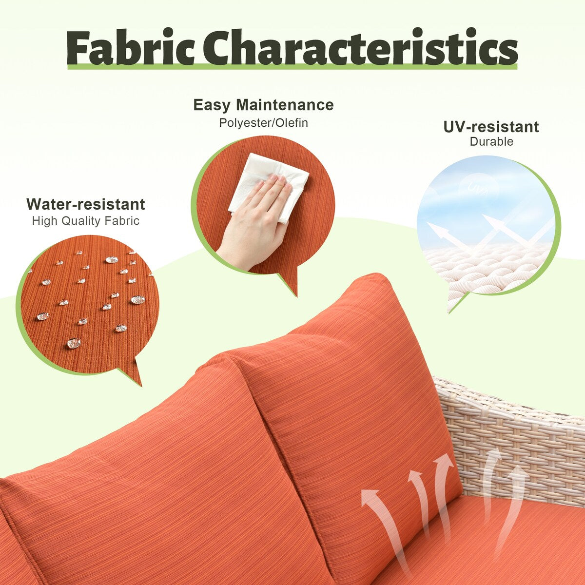 HOOOWOOO 8-piece Wicker Patio Furniture Conversation Sofa Set