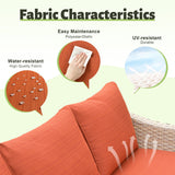 HOOOWOOO 8-piece Wicker Patio Furniture Conversation Sofa Set