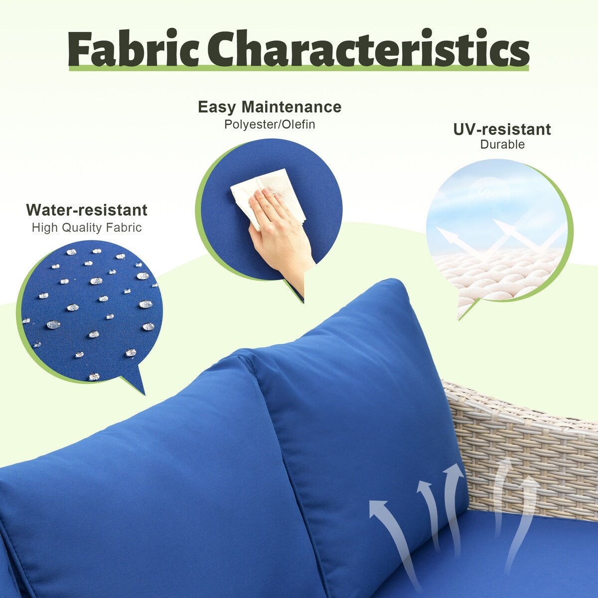 HOOOWOOO 8-piece Wicker Patio Furniture Conversation Sofa Set