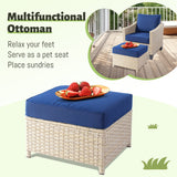 HOOOWOOO 8-piece Wicker Patio Furniture Conversation Sofa Set