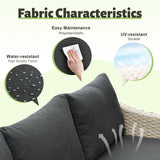 HOOOWOOO 8-piece Wicker Patio Furniture Conversation Sofa Set