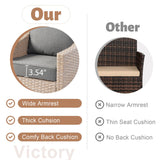 HOOOWOOO 8-piece Wicker Patio Furniture Conversation Sofa Set