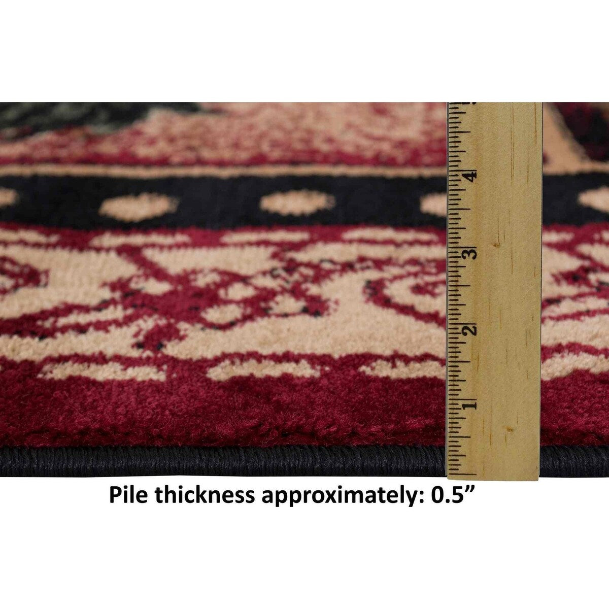 HR Lodge, Cabin Nature and Animals Area Rug Geometric Cabin Area Rug–Abstract, Black, Green, Red, Rooster Rug