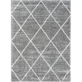 HR Luxurious Black & White Moroccan Diamond Shag Rug | Plush 1-Inch-High Pile | Soft & Durable Area Rug for Living...