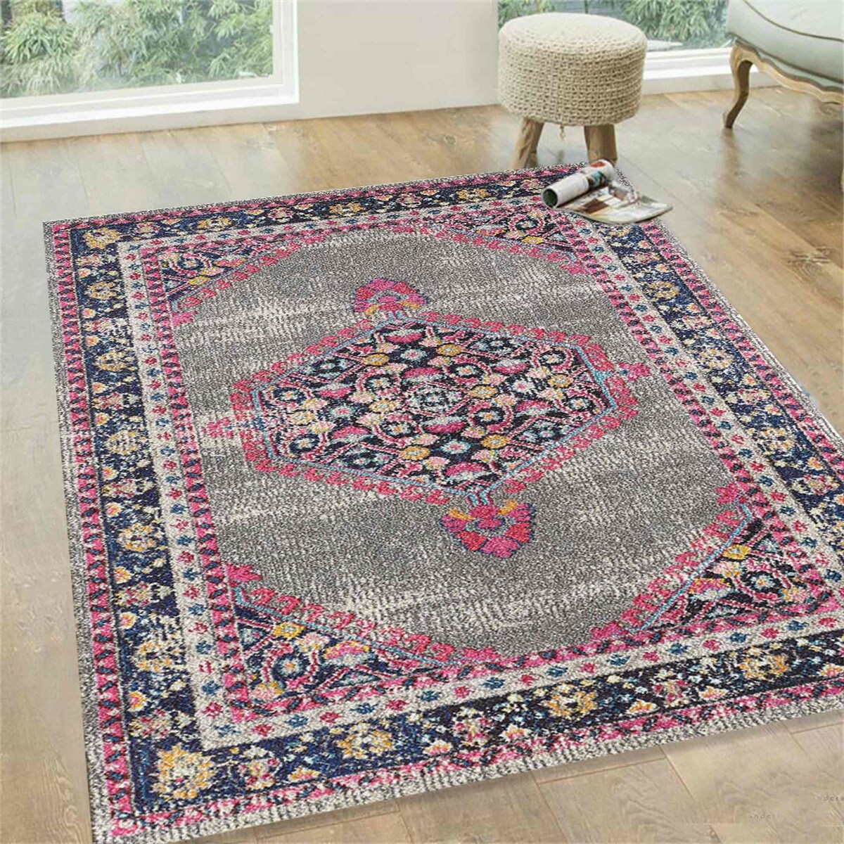 HR Modern Traditional Bohemian Rugs Faded Abstract Contemporary