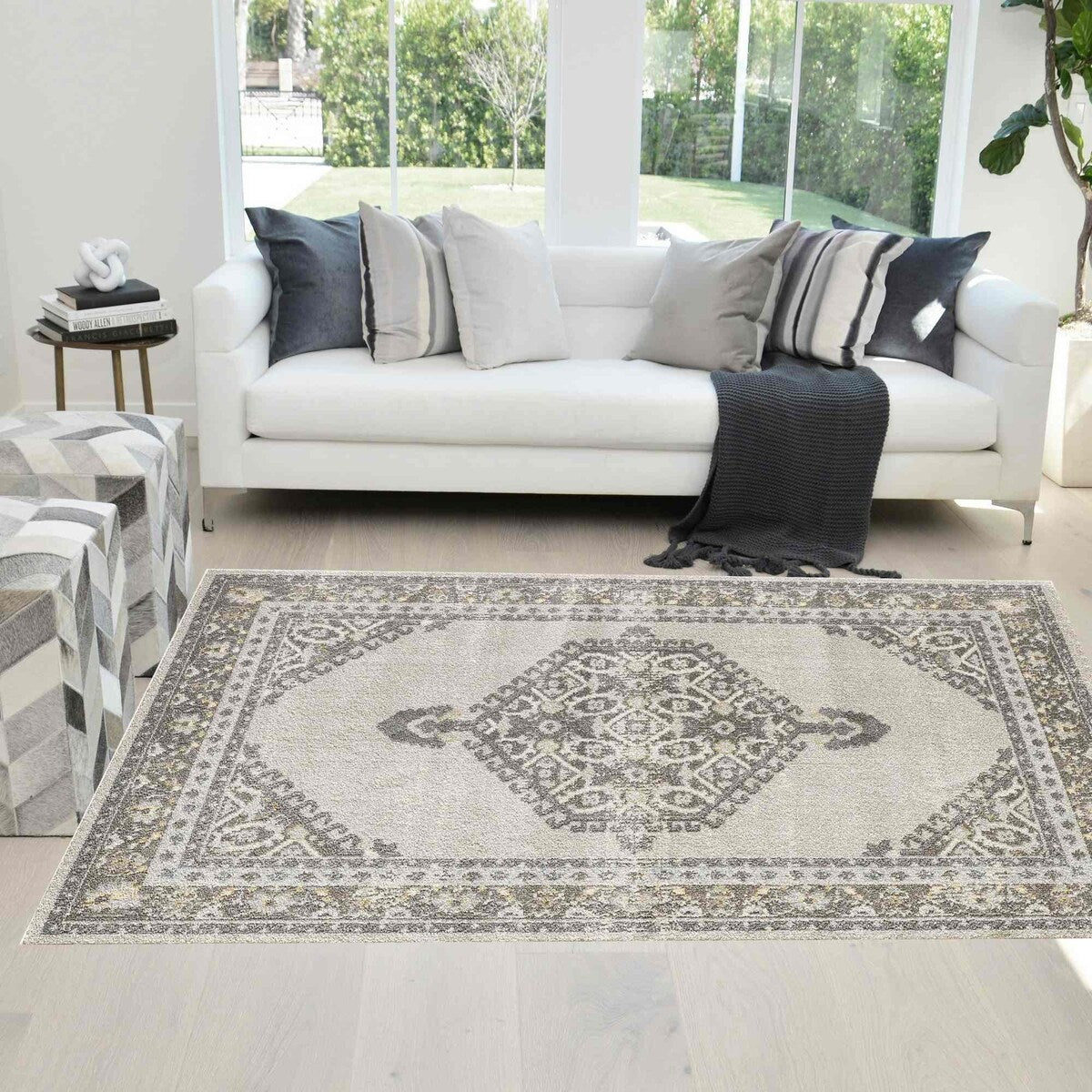 HR Modern Traditional Bohemian Rugs Faded Abstract Contemporary