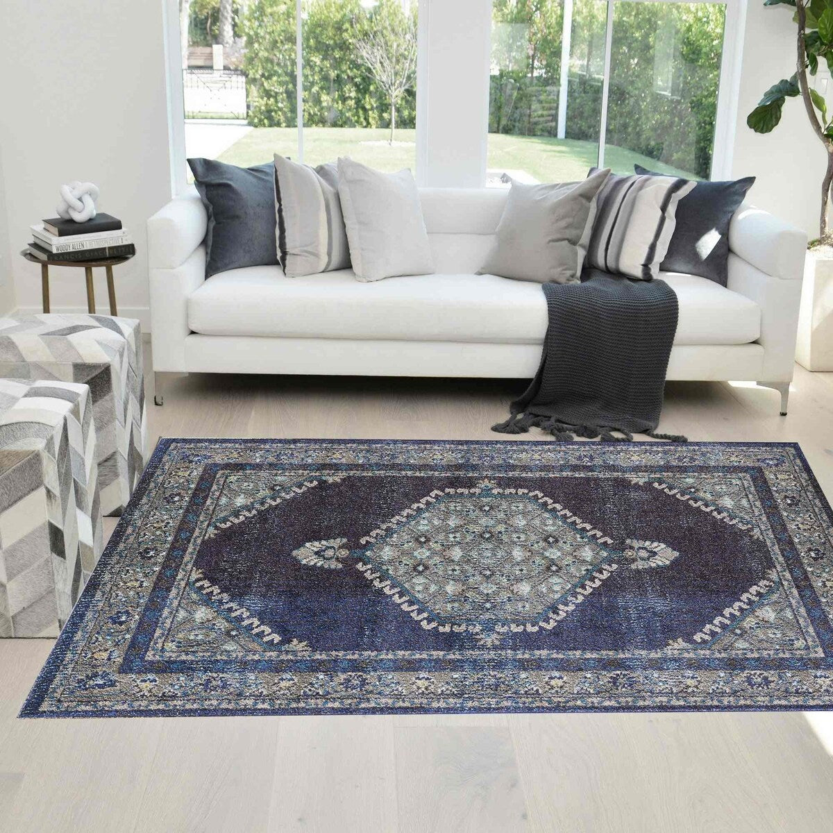 HR Modern Traditional Bohemian Rugs Faded Abstract Contemporary