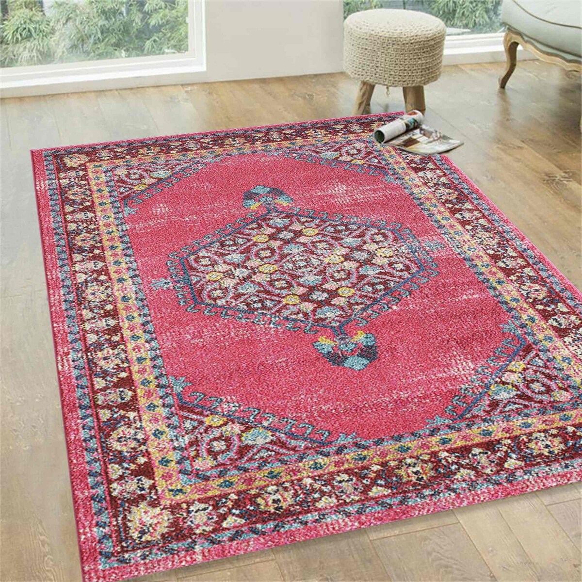 HR Modern Traditional Bohemian Rugs Faded Abstract Contemporary