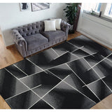 HR Square Pattern Area Rug Box Pattern Modern Carpet Comfy shed Free Stain Resistant