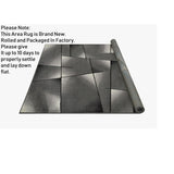 HR Square Pattern Area Rug Box Pattern Modern Carpet Comfy shed Free Stain Resistant