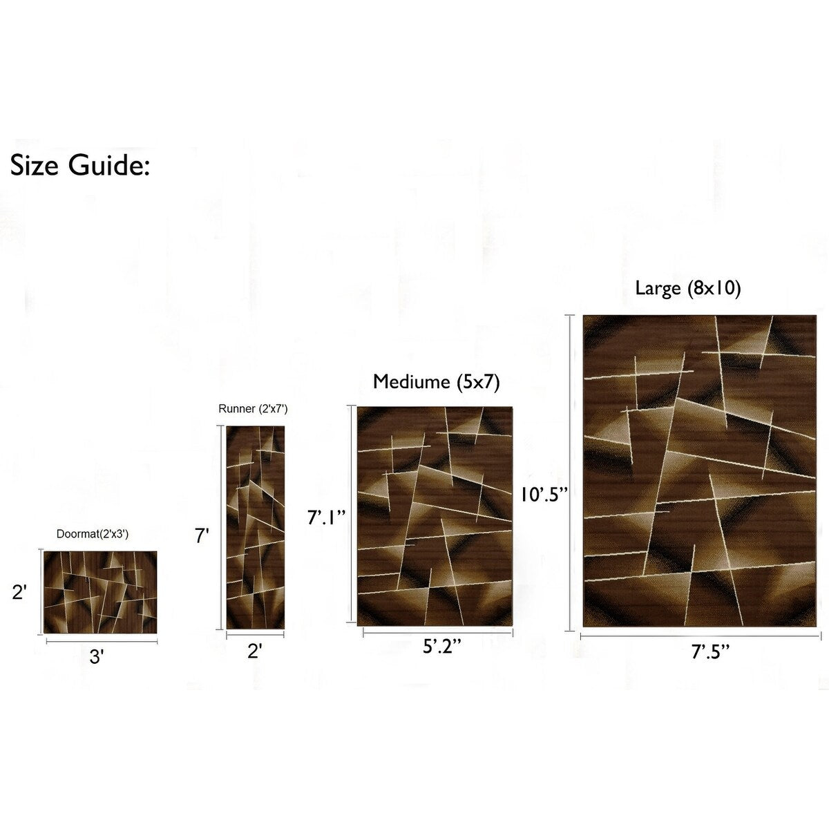 HR Square Pattern Area Rug Box Pattern Modern Carpet Comfy shed Free Stain Resistant
