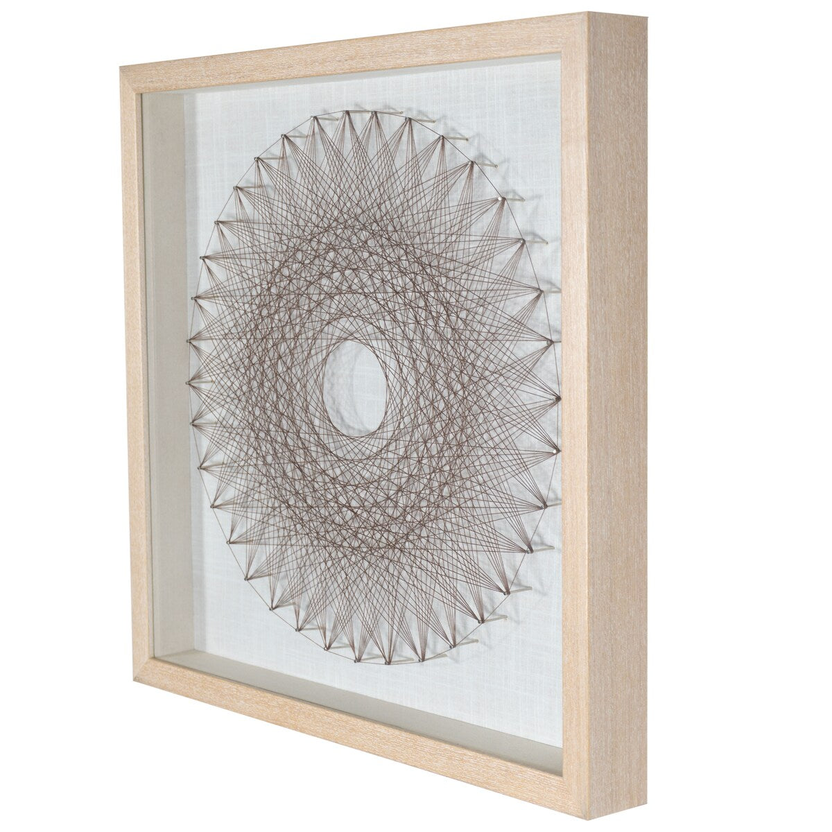 HUJI Abstract Brown String Art Shadow Box Wall Decor Handmade Wall Art For Bathroom Bedroom Living room Office