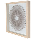 HUJI Abstract Brown String Art Shadow Box Wall Decor Handmade Wall Art For Bathroom Bedroom Living room Office