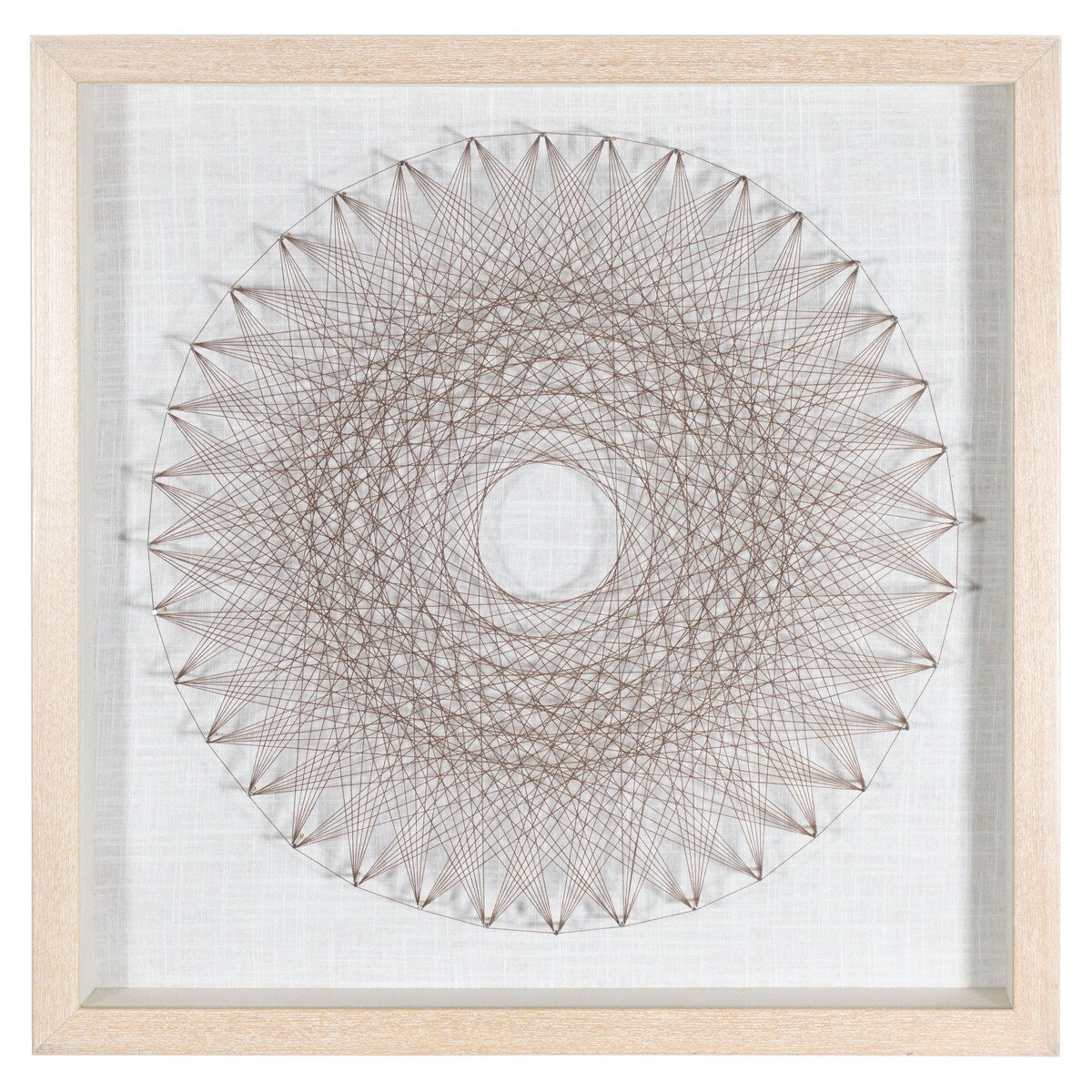 HUJI Abstract Brown String Art Shadow Box Wall Decor Handmade Wall Art For Bathroom Bedroom Living room Office