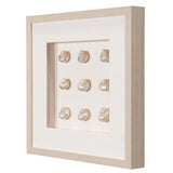 HUJI Handmade Pearlescent Sea Shell Shadow Box Wall Decor for Bathroom Bedroom - N/A