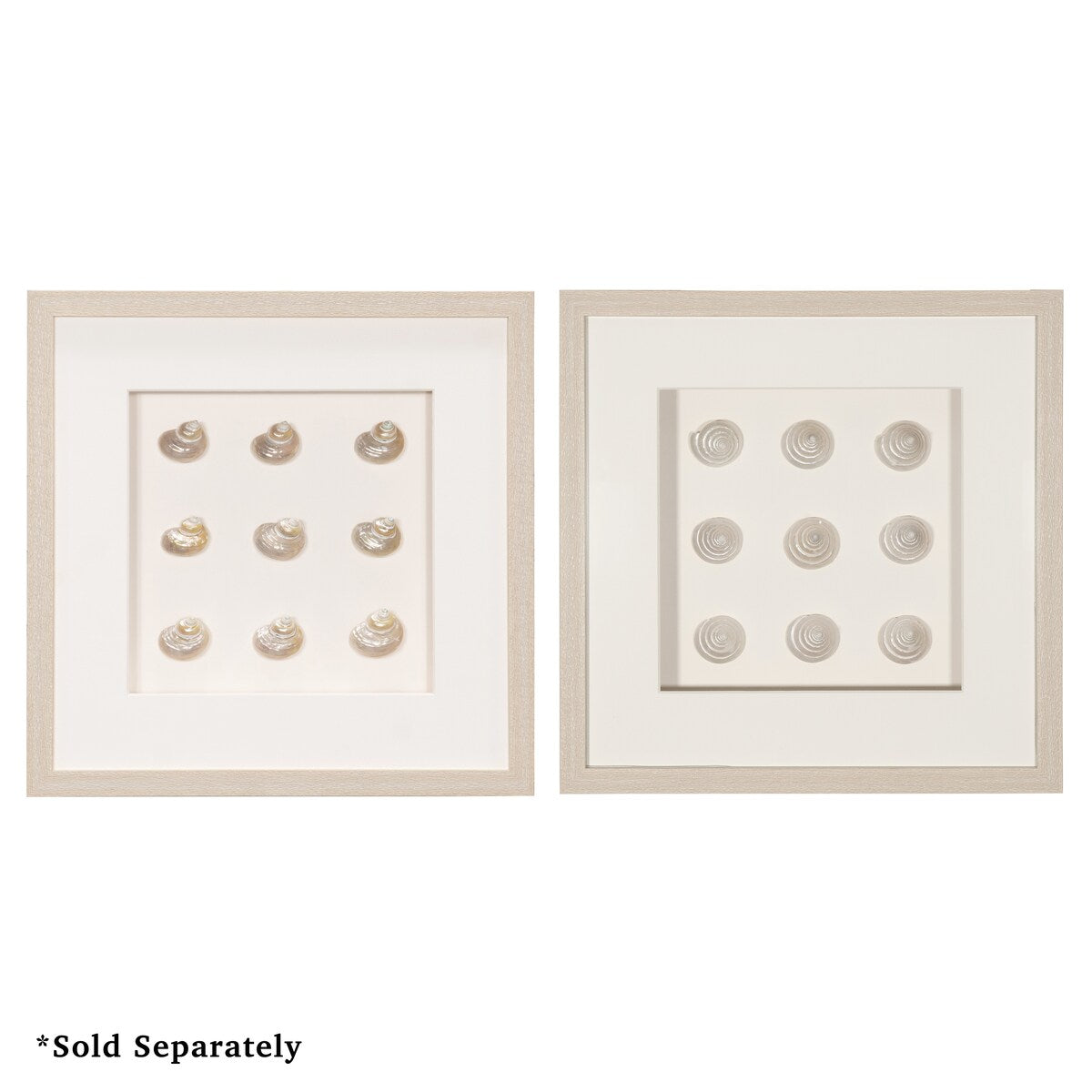 HUJI Handmade Pearlescent Sea Shell Shadow Box Wall Decor for Bathroom Bedroom - N/A
