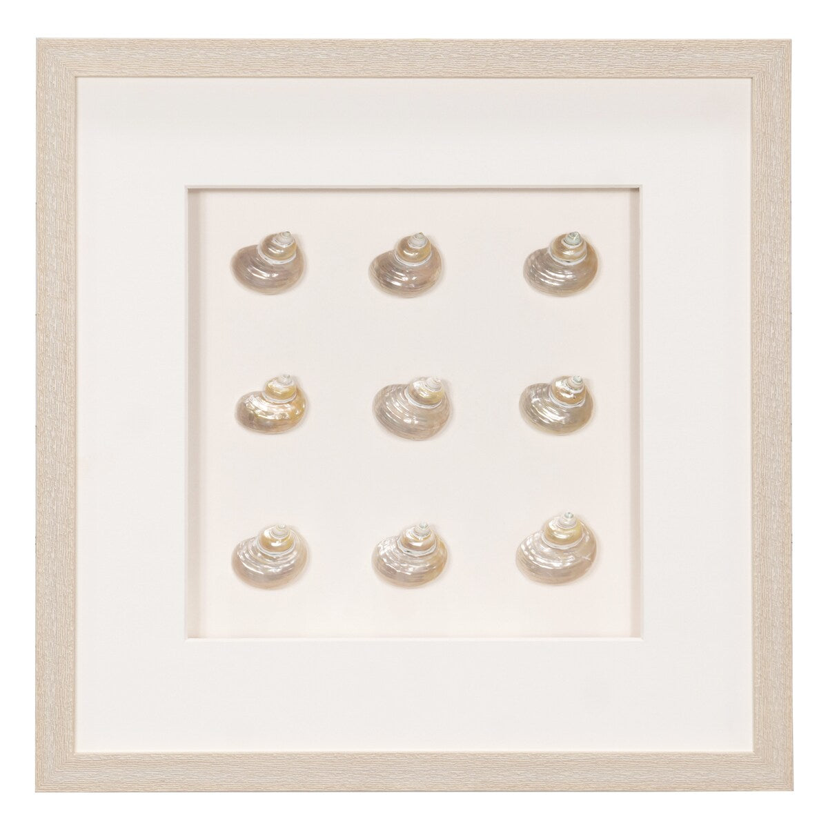 HUJI Handmade Pearlescent Sea Shell Shadow Box Wall Decor for Bathroom Bedroom - N/A
