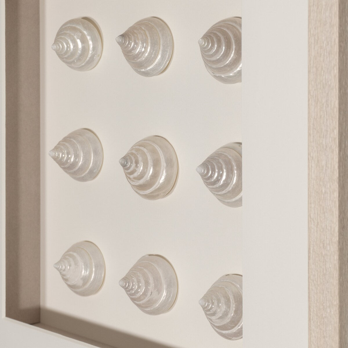 HUJI Handmade Pearlescent Sea Shell Shadow Box Wall Decor for Bathroom Bedroom - N/A