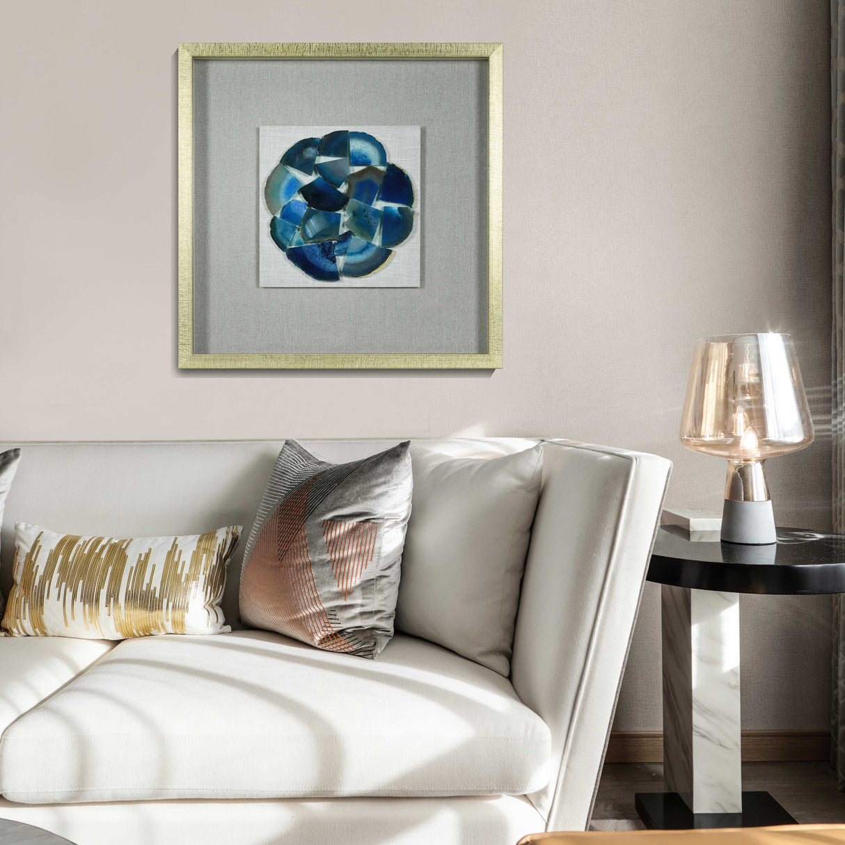 HUJI Shattered Agate Shadow Box Wall Decor