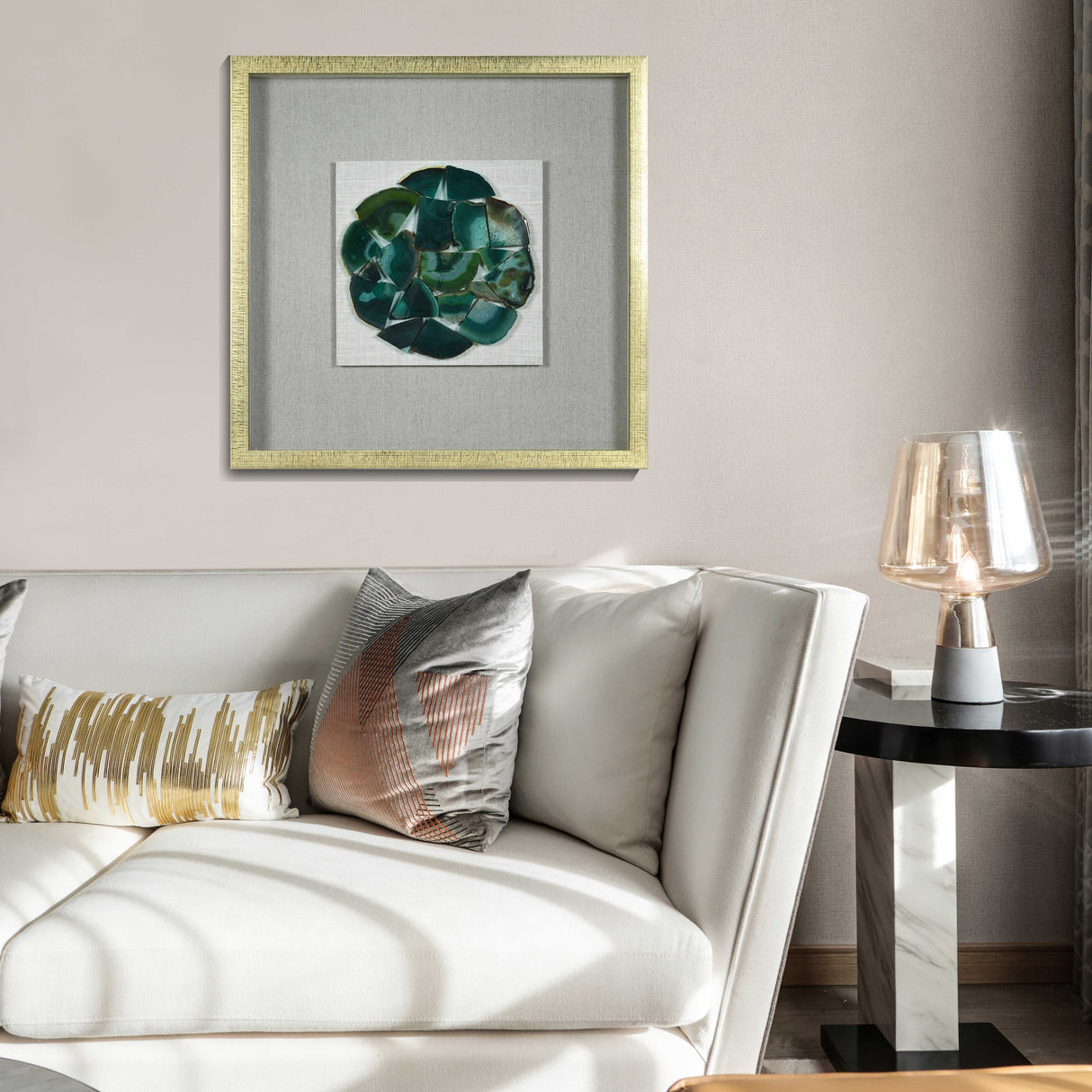 HUJI Shattered Agate Shadow Box Wall Decor