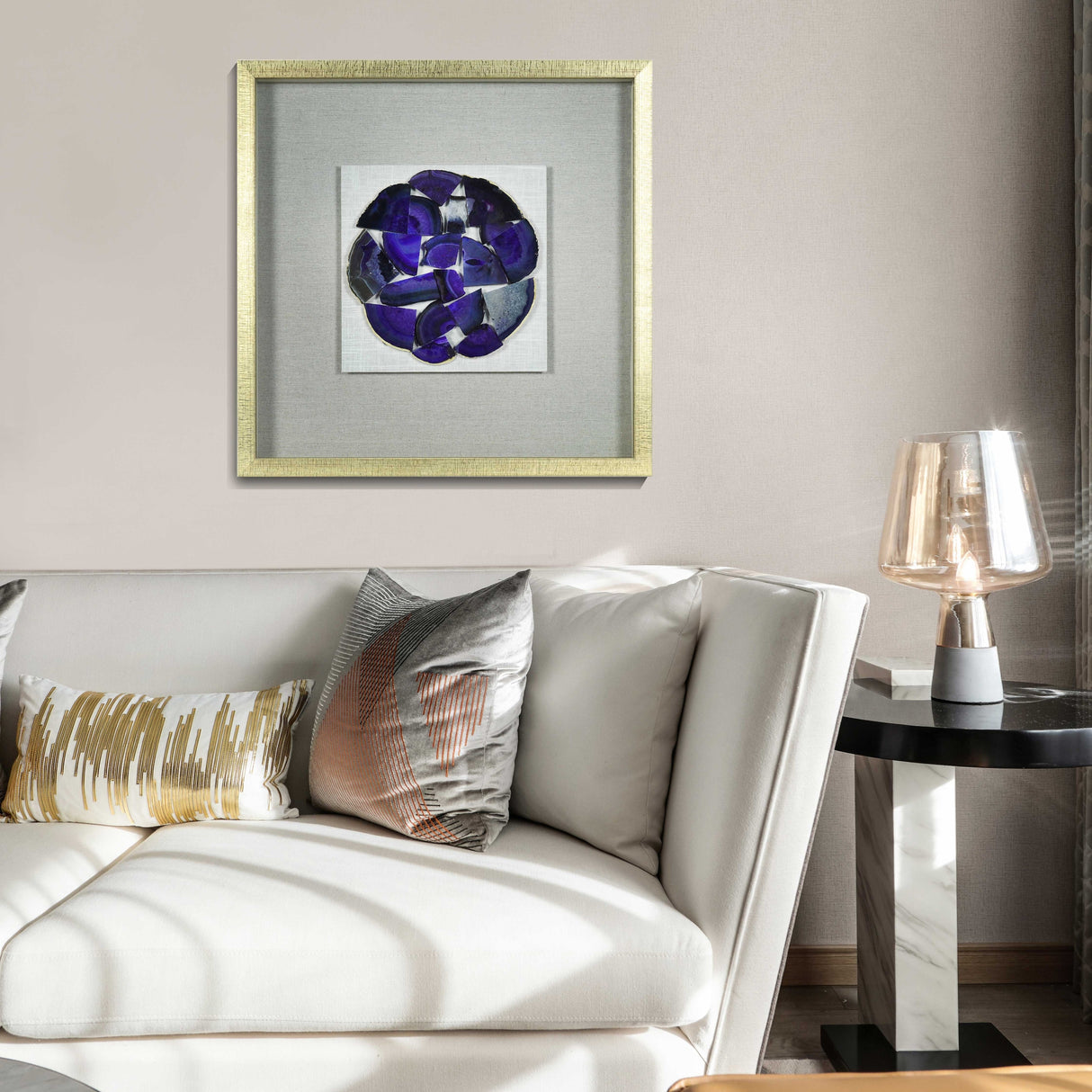HUJI Shattered Agate Shadow Box Wall Decor