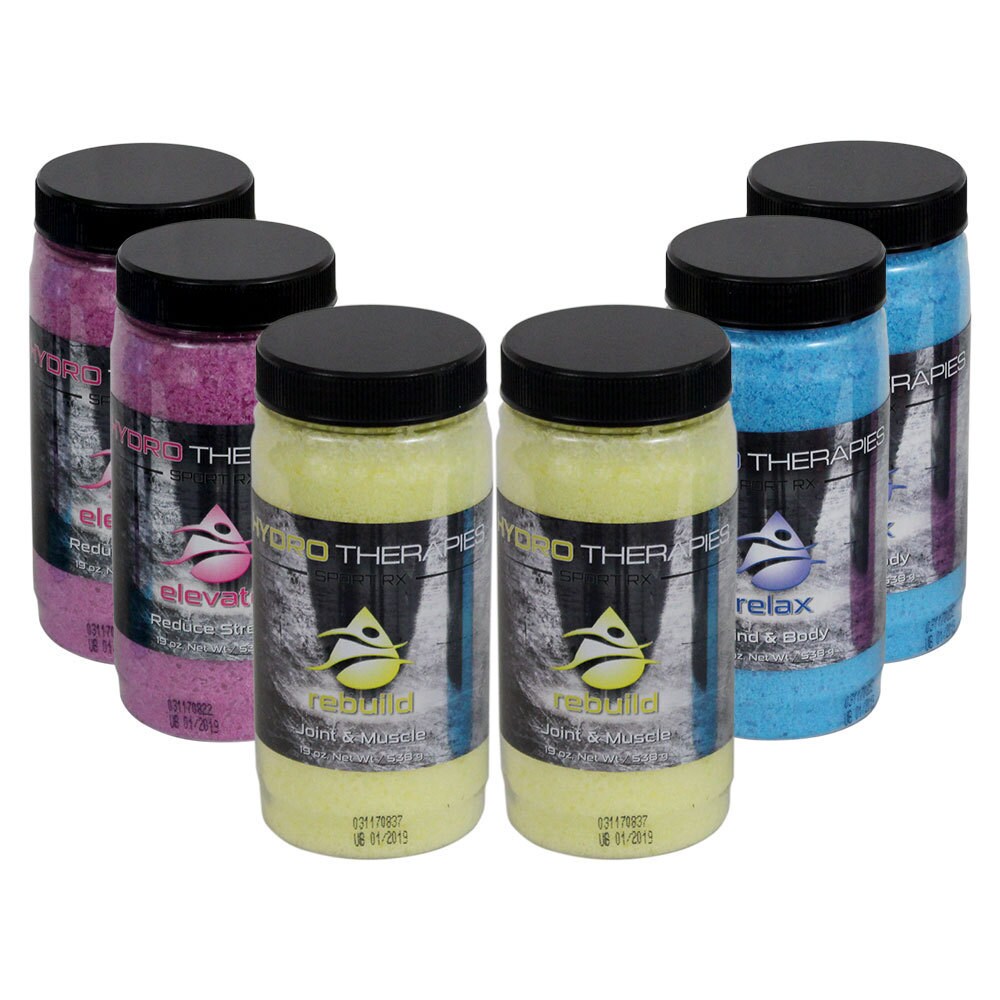HYDRO Therapy Sport RX Spa and Bath Aromatherapy for Spas, Hot Tubs, and Whirlpool Baths 6-Pack
