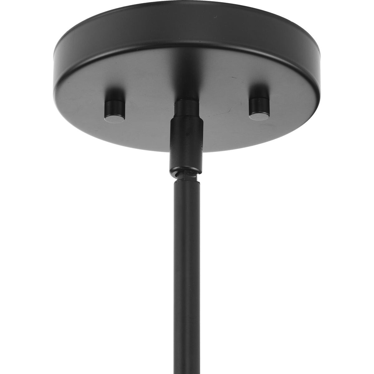 Haas Collection Six-Light Matte Black Mid-Century Modern Chandelier - 50 in x 50 in x 5.87 in