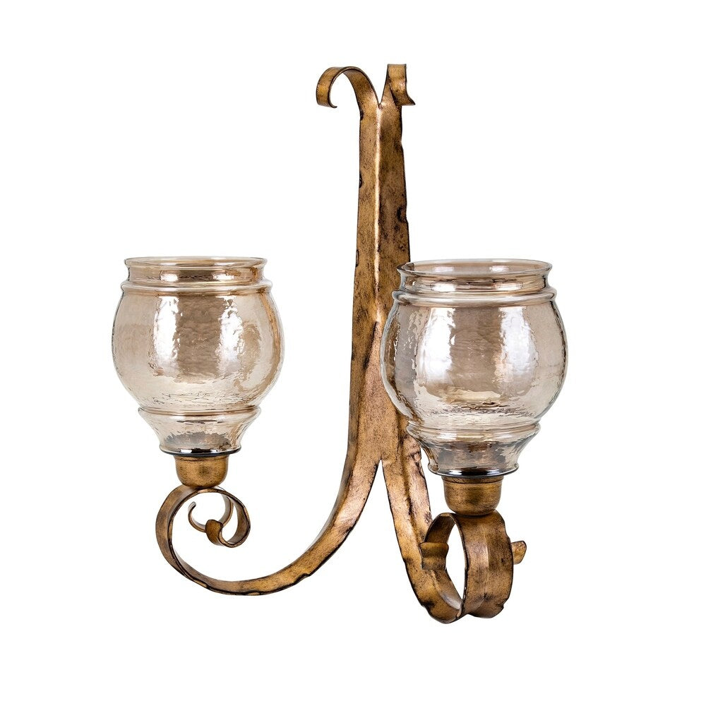Hadara Antiqued Gold Wall Sconce